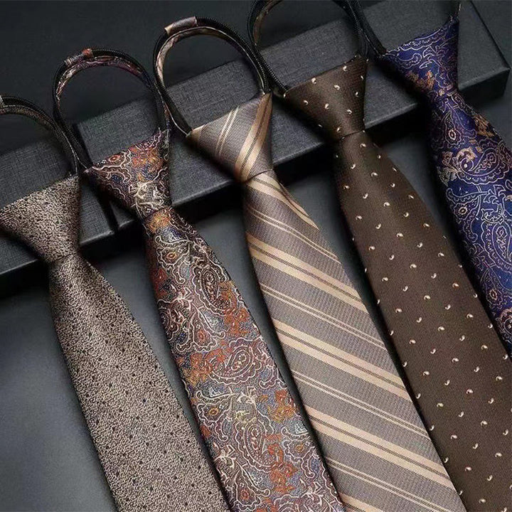 Men's Vintage Pattern Adjustable Pre-tied Necktie - image 0