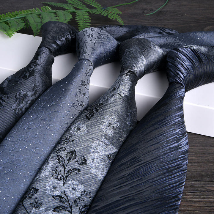 Men's Floral Jacquard Textured Formal Necktie - image 0