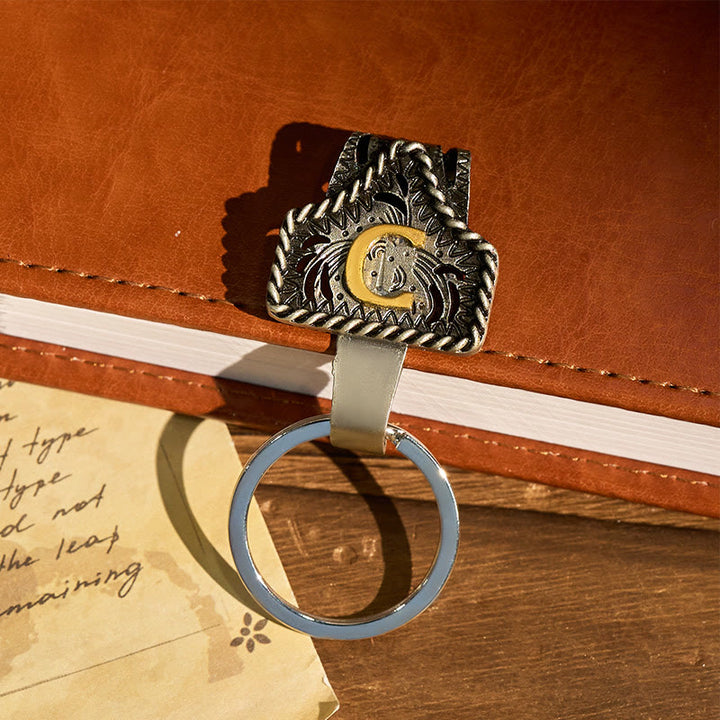 Western Retro Letter Keychain With Key-Shaped Knife - image 5