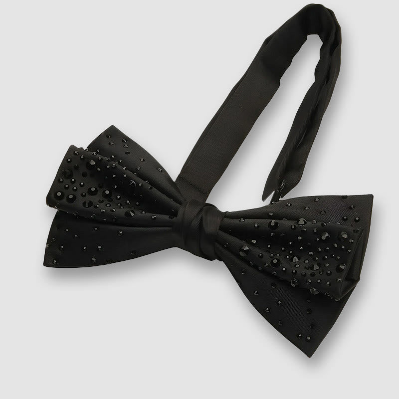 Vintage Creative Diamond Studded Formal Bow Tie - image 1