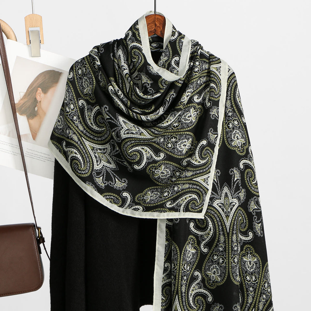 Women's Retro Cashew Print Thin Shawl Scarf - Style #2 - image 2