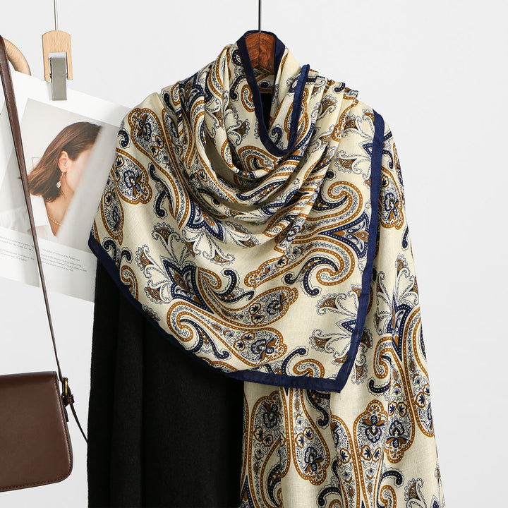 Women's Retro Cashew Print Thin Shawl Scarf - Style #1 - image 0