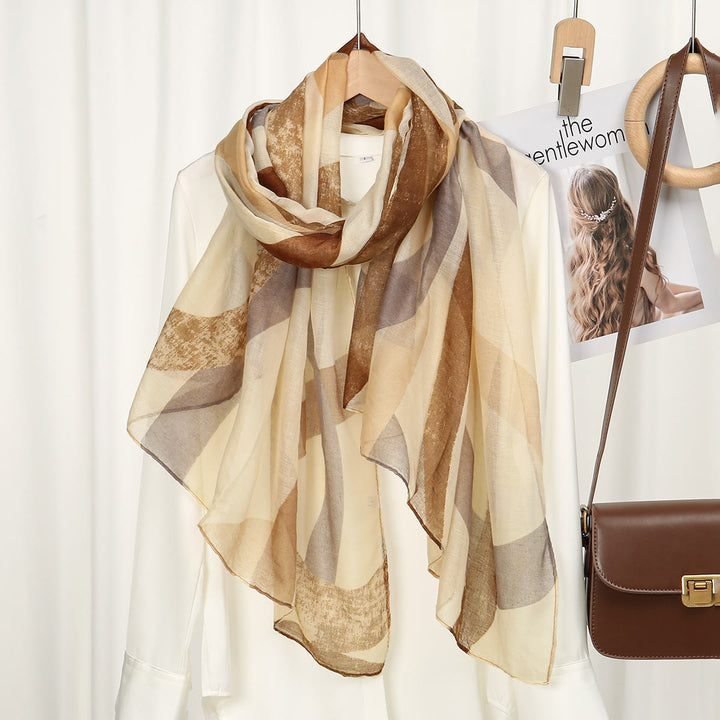 Women's Multi-color Summer Thin Sunscreen Shawl Scarf - image 1