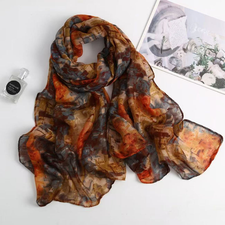 Women's Oil Painting Dyeing Summer Sunscreen Scarf - Style #1 - image 0