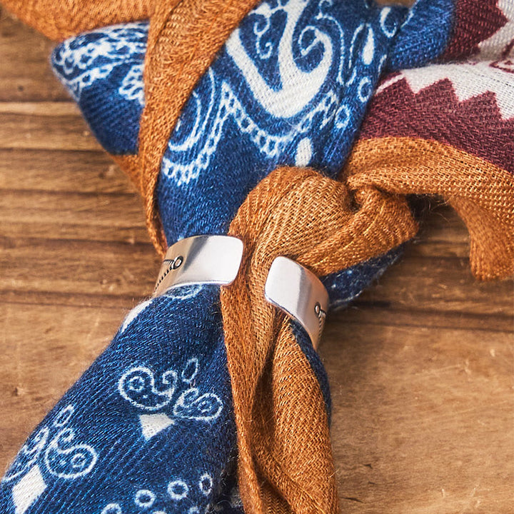 Retro Contrasting Cashew Patterned Pocket Square With Flower Buckle - image 4