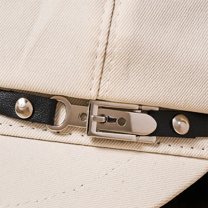 Women's Retro Metal Buckle Golden Pegasus Beret Hat - image 5