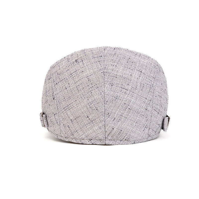 Summer Retro Woven Texture Adjustable Beret Hat - image 4