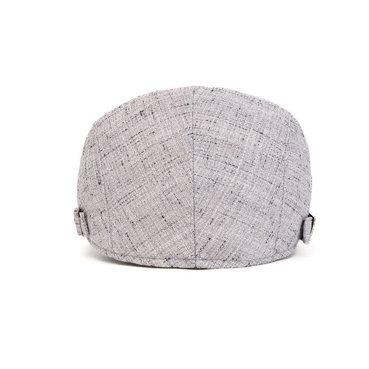 Summer Retro Woven Texture Adjustable Beret Hat - image 4