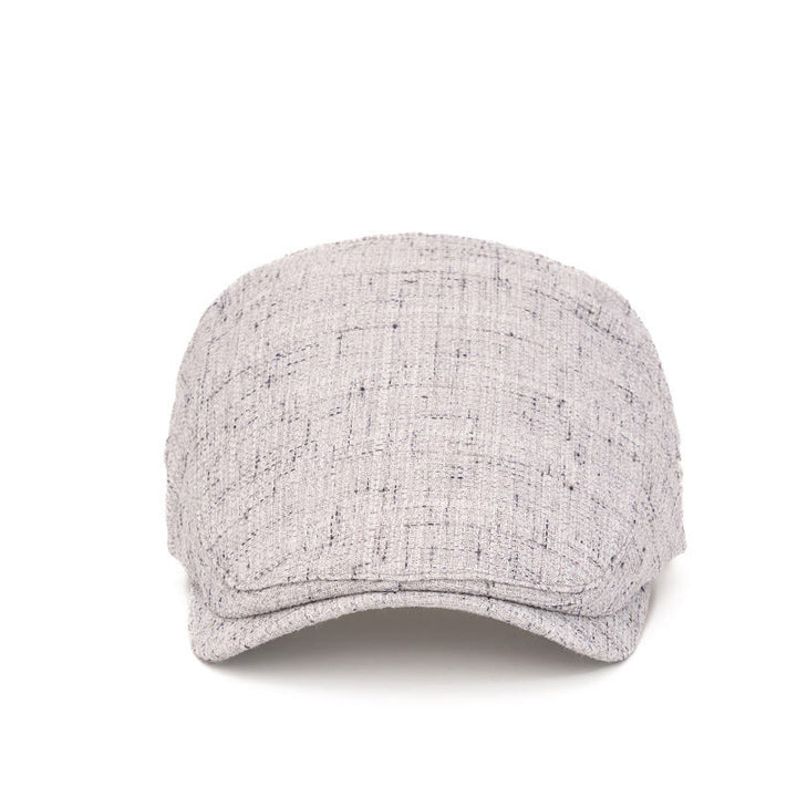 Summer Retro Woven Texture Adjustable Beret Hat - image 1