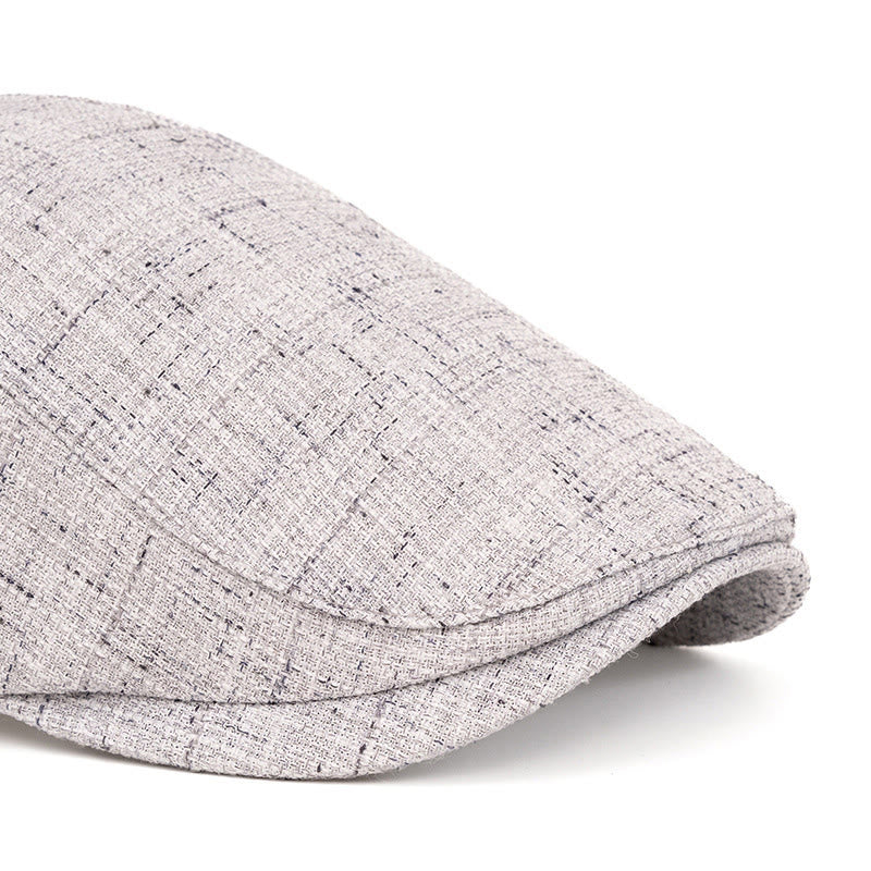 Summer Retro Woven Texture Adjustable Beret Hat - image 5