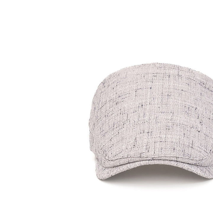 Summer Retro Woven Texture Adjustable Beret Hat - image 3