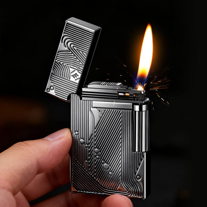 Luxury Line Carving Alloy Butane Lighter - image 2