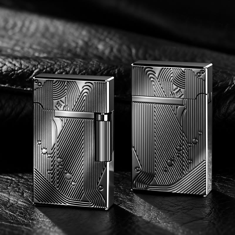 Luxury Line Carving Alloy Butane Lighter - Black - image 4