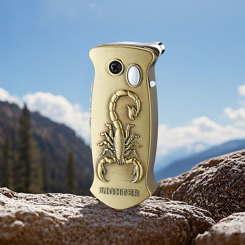 2-in-1 Outdoor Multifunctional Carving Folding Knife Lighter - Brass - Style #9 - image 11