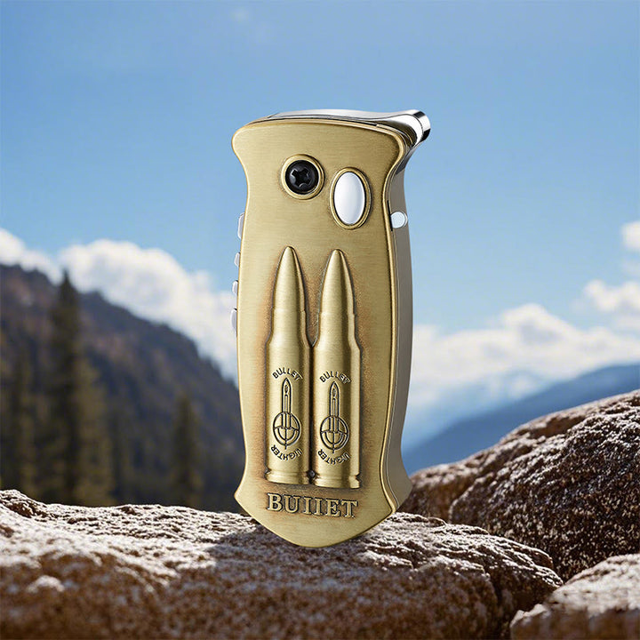 2-in-1 Outdoor Multifunctional Carving Folding Knife Lighter - Brass - Style #2 - image 4