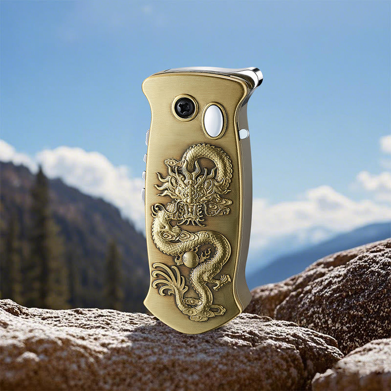 2-in-1 Outdoor Multifunctional Carving Folding Knife Lighter - Brass - Style #8 - image 10