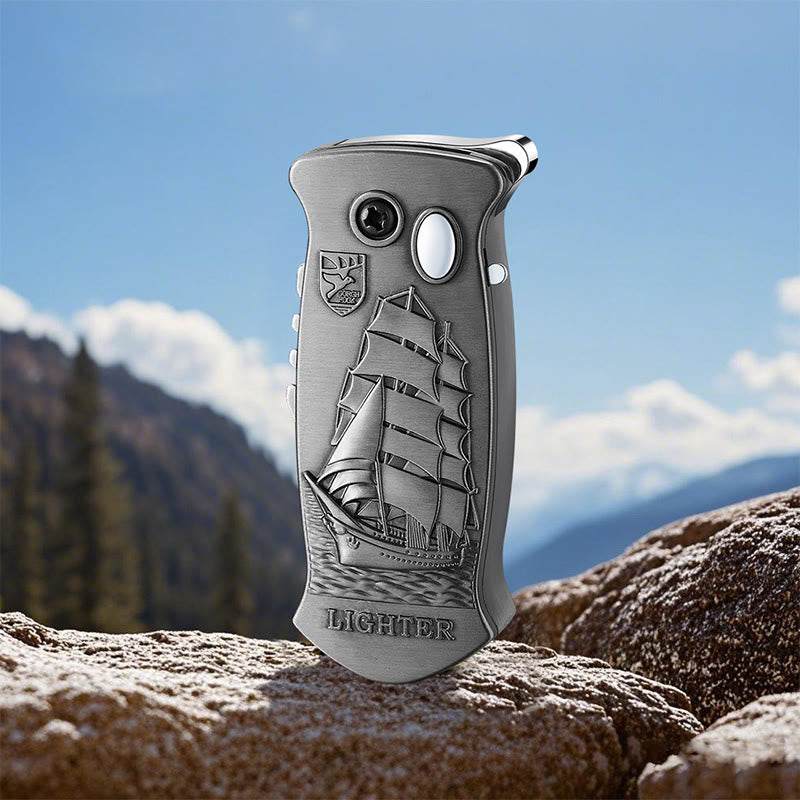 2-in-1 Outdoor Multifunctional Carving Folding Knife Lighter - Black - Style #10 - image 32