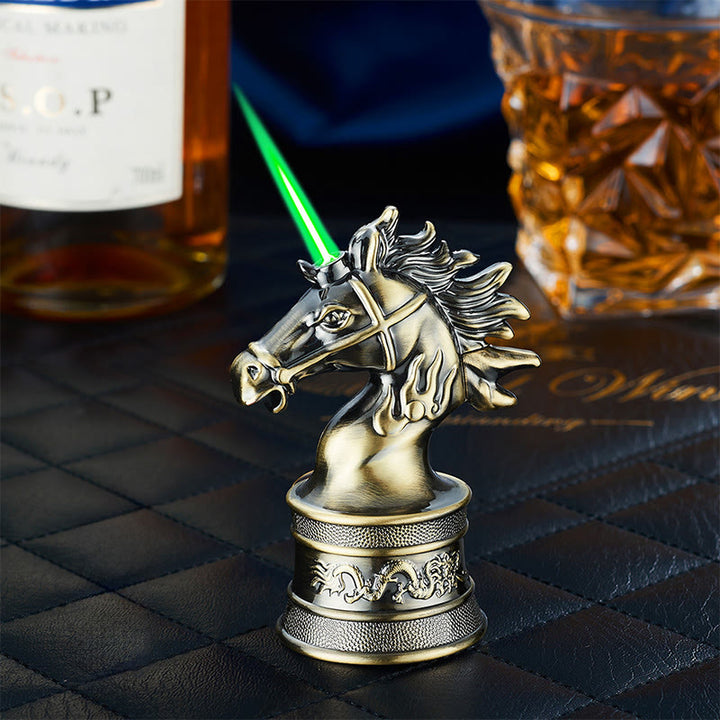 Creative Horse Head Shaped Windproof Butane Lighter - Bronze - image 0