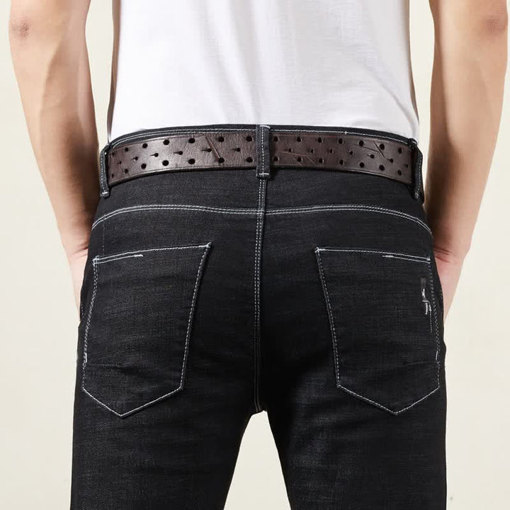 Rugged Style Double Prong Workwear Leather Belt - image 2