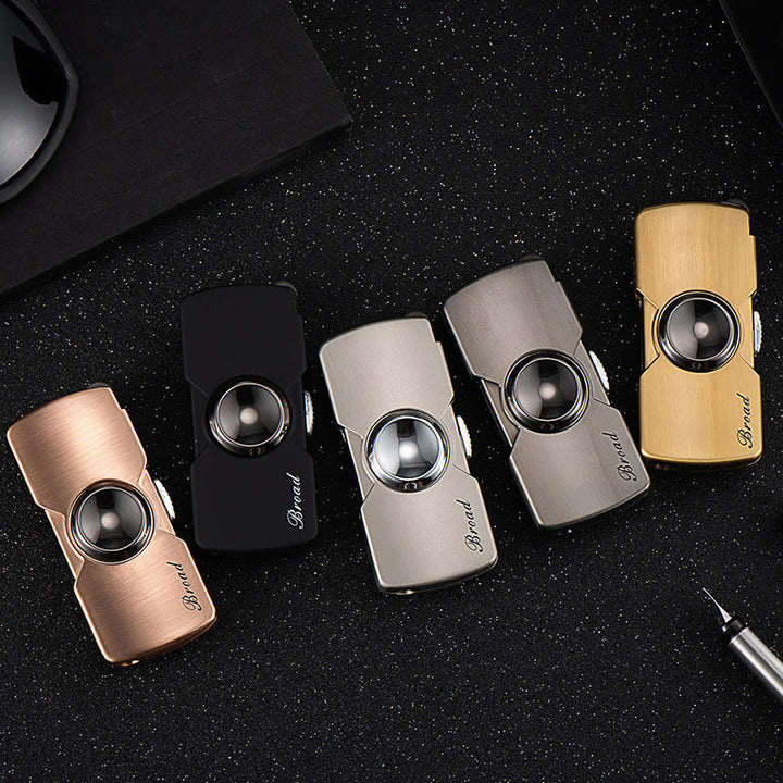 Fingertip Gyro Straight Windproof Blue Flame Lighter - image 4
