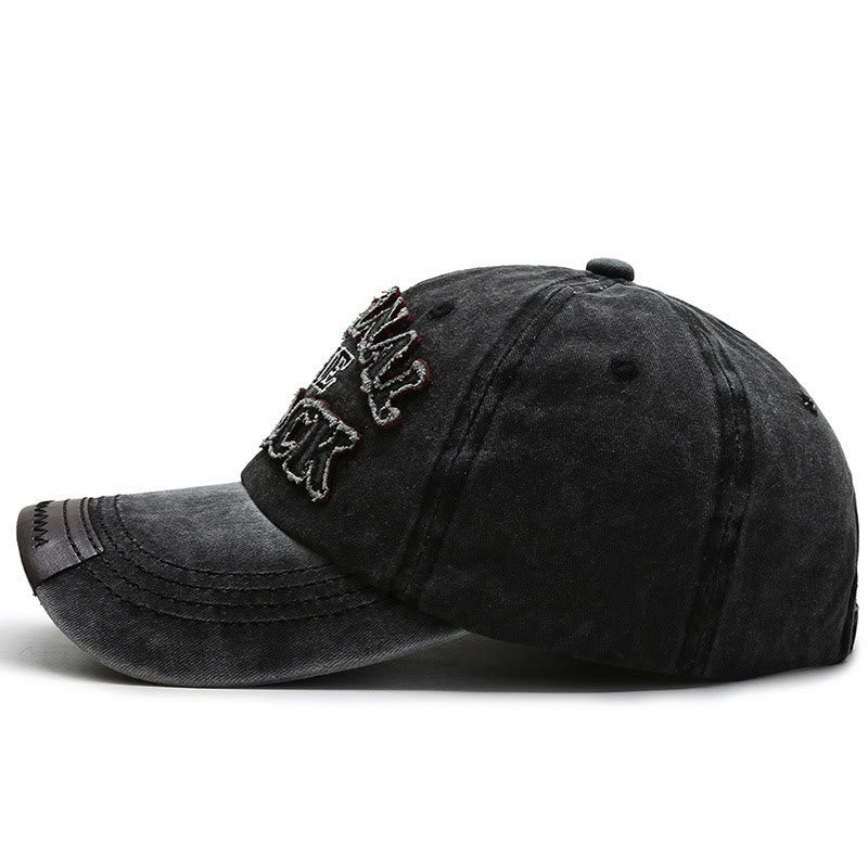 Original The Black Retro Contrasting Letter Embroidered Baseball Cap - image 1