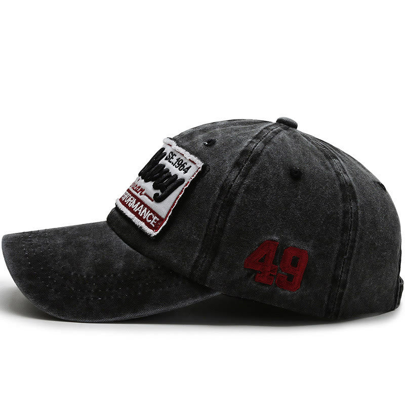 New Story Patch Embroidered Washed Cotton Baseball Cap - image 1
