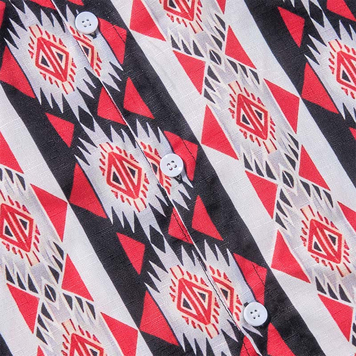 Men's Navajo Geometric Printed Western Cowboy Shirt - image 8