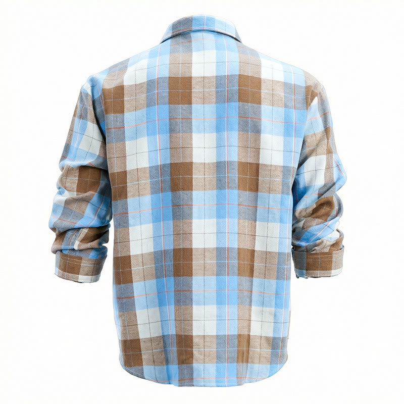 Men's Retro Checkered Western Cowboy Long Sleeved Shirt - image 2