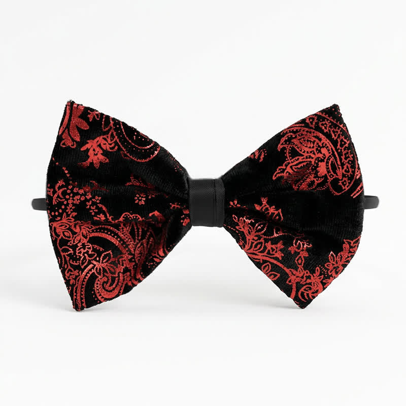 Men's Elegant Paisley Hot Stamped Pattern V-neck Vest With Bow Tie - image 10
