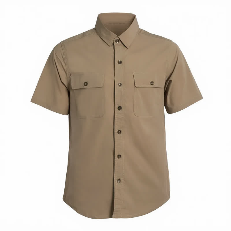 Men's Summer Workwear Cowboy Shirt With Chest Pockets - image 6