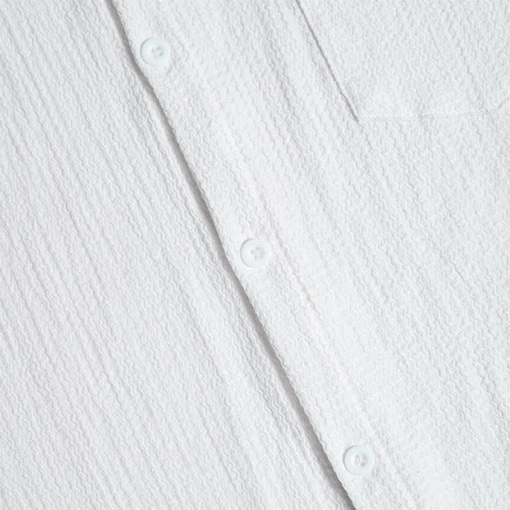 Men's Summer Solid Color Lapel Pocket Shirt - image 11