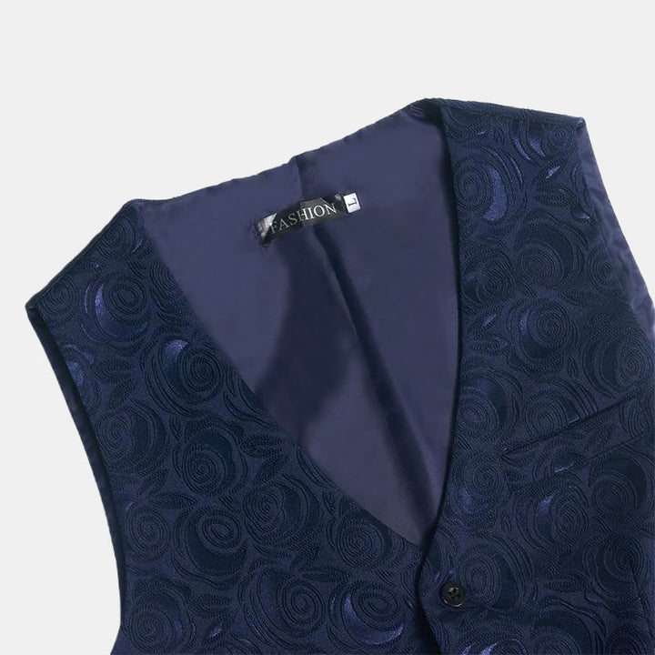Men's Paisley Patterned Three Pockets Suit Vest - image 5