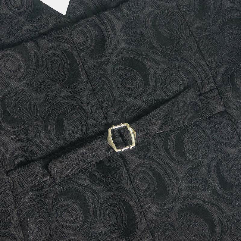 Men's Elegant Paisley Jacquard Three Pockets White Vest - image 15