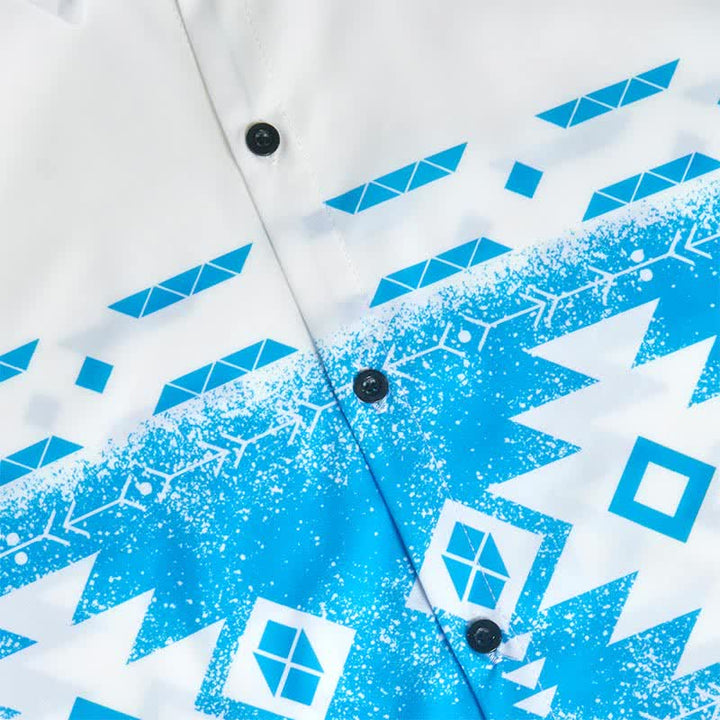 Men's Southwestern Geometric Aztec Print Western Shirt - image 8