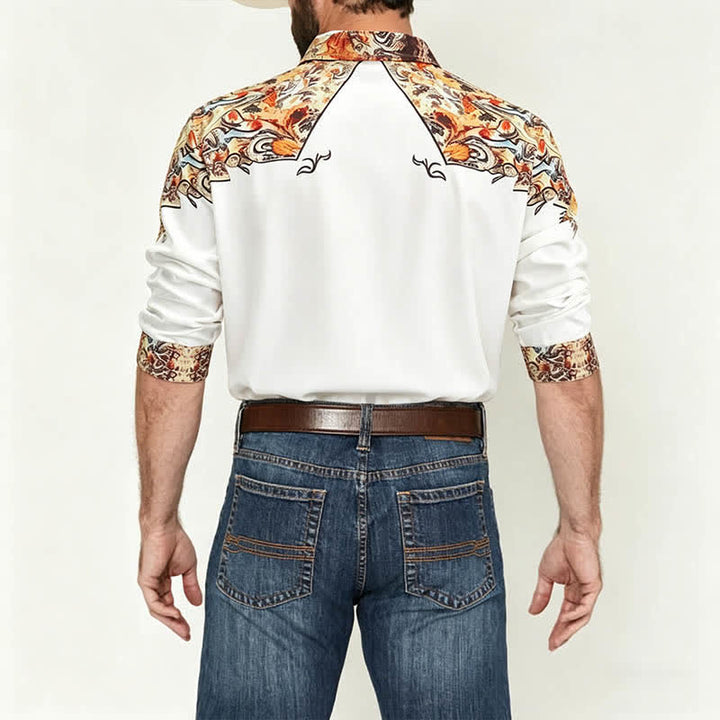 Men's Retro Paisley 3D Printed Western Shirt - image 2