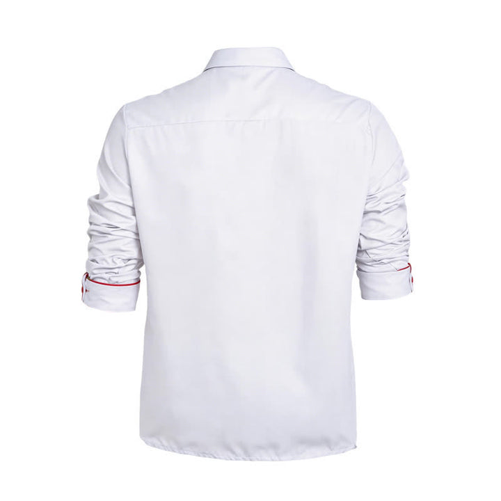 Men's Western USA Flag Pattern Yoke Button-Down Shirt - image 10