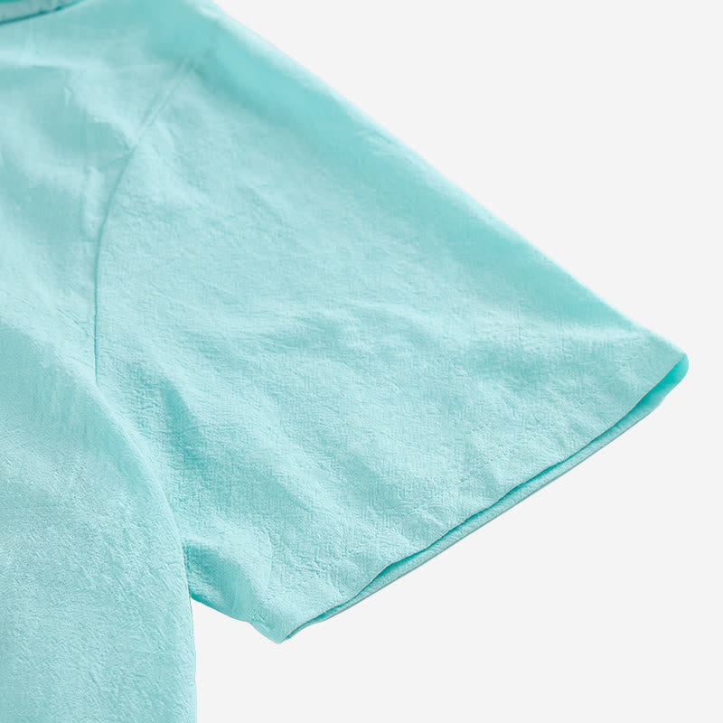 Men's Casual Hooded Lightweight Thin Linen Shirt - image 11