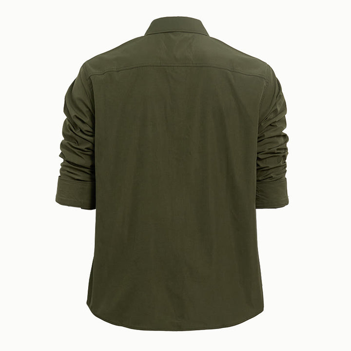 Men's Outdoor Double Pocket Workwear Long Sleeve Shirt - image 5