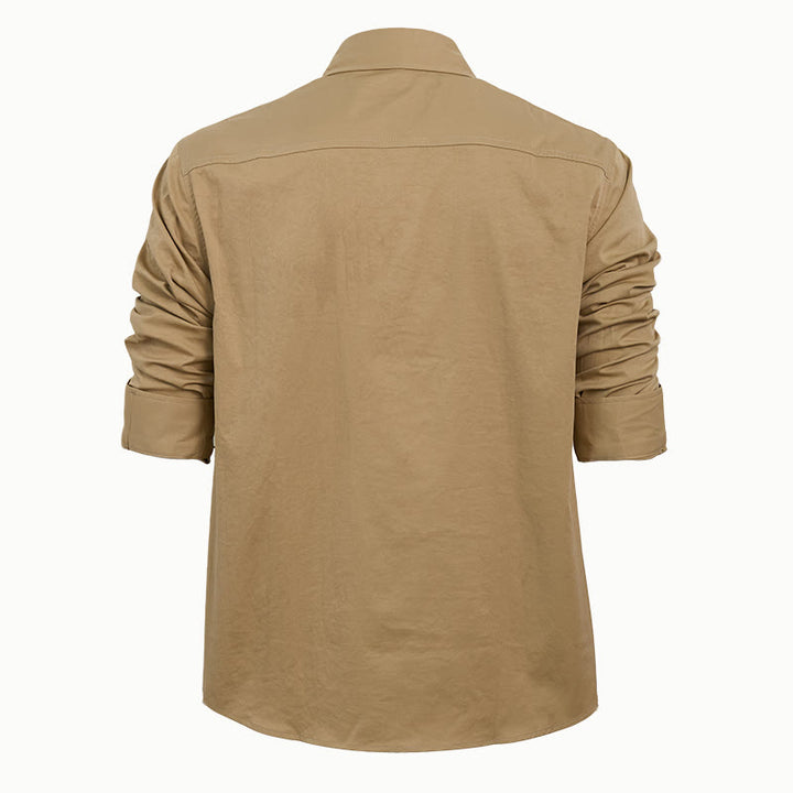 Men's Outdoor Double Pocket Workwear Long Sleeve Shirt - image 14