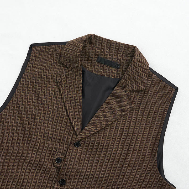 Men's Formal Lapel Collar Flap Pocket Dress Waistcoat - image 13