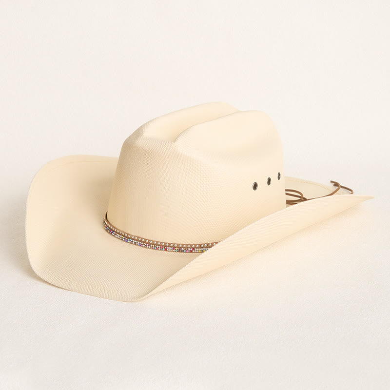 Rigid Straw Cowboy Hat Wide Brim Sun Protection Hat – uk.floraltrip