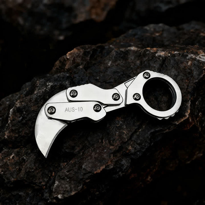 Tactical Claw-Shped Pocket-Sized Folding Knife EDC-Tool - Silver - image 0