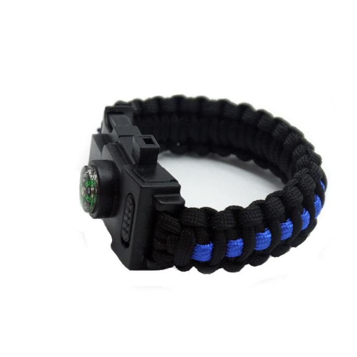 LED Light Emergency Rescue Paracord Survival Bracelet - Black & Blue - image 7