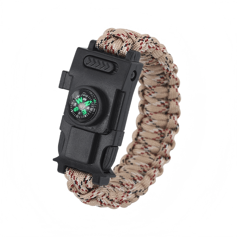 LED Light Emergency Rescue Paracord Survival Bracelet - Earth Camouflage - image 14