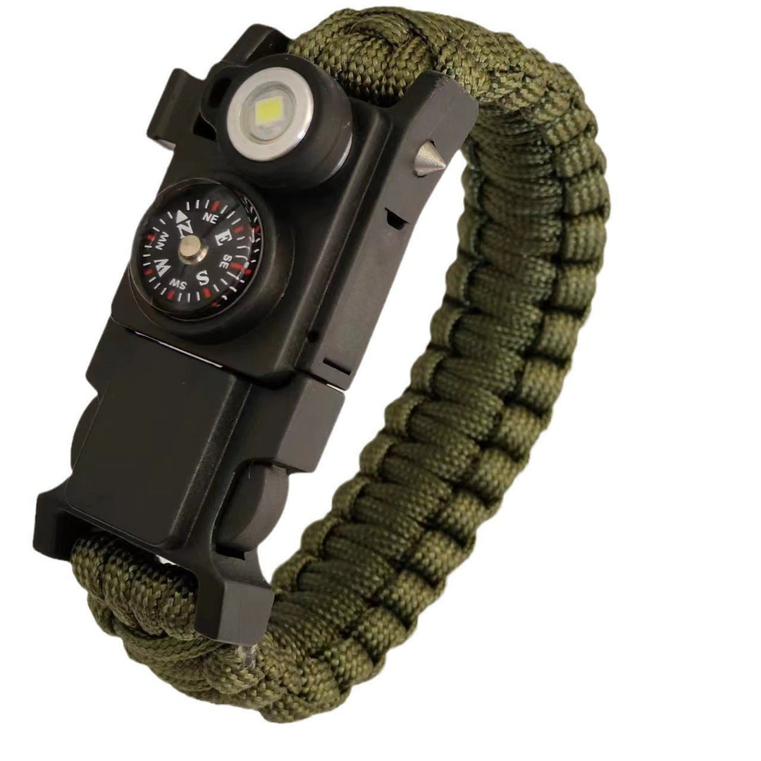 Lightweight LED Light Compass Emergency Survival Paracord Bracelet - Army Green - image 7