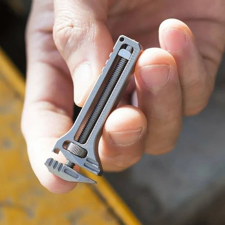 Tiny 4-in-1 Adjustable Wrench EDC Multi-Tool - Silver - image 0