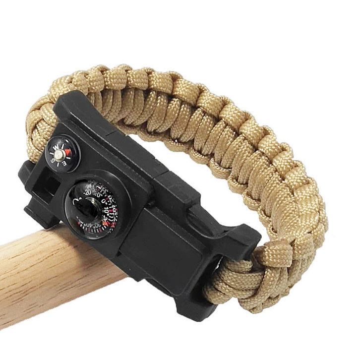 Outdoor Camping Multi-Tool Survival Paracord Bracelet - Beige - image 9