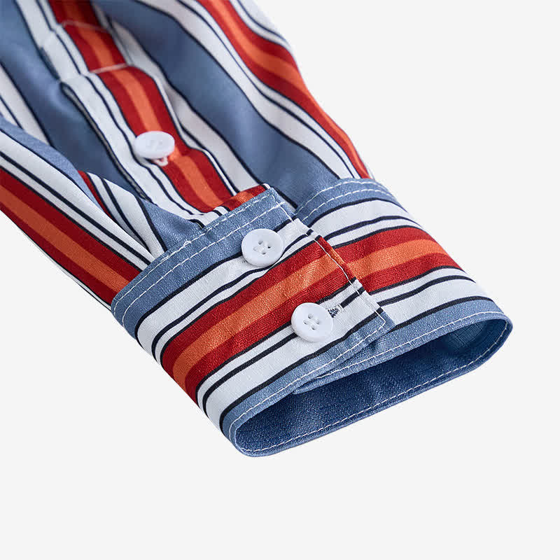 Men's Rodeo Workwear Diagonal Stripes Long Sleeve Shirt - image 8