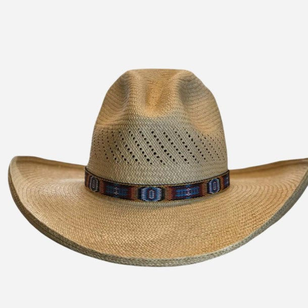 Men's Structured Western Cowboy Paper Straw Hat - Camel - M (22"-22 7/8") - image 0