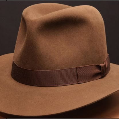 Vintage Style Western Wool Fedora with Bow Trim Hat - image 1